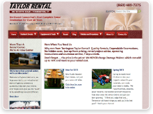 Screenshot of Taylor Rental's (Torrington) website